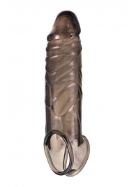 Дымчатая фаллическая насадка с подхватом и закрытой головкой - 16,2 см. - ToyFa - в Симферополе купить с доставкой