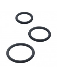 Набор из 3 чёрных эрекционных колец - ToyFa - в Симферополе купить с доставкой