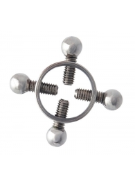 Серебристые зажимы для сосков на винтах - ToyFa - купить с доставкой в Симферополе