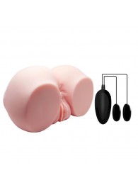 Телесный мастурбатор с двумя любовными тоннелями и вибрацией - Baile - в Симферополе купить с доставкой