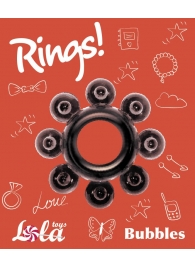 Чёрное эрекционное кольцо Rings Bubbles - Lola Games - в Симферополе купить с доставкой