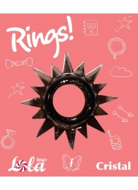 Чёрное эрекционное кольцо Rings Cristal - Lola Games - в Симферополе купить с доставкой