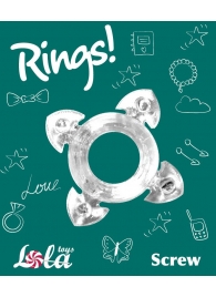 Прозрачное эрекционное кольцо Rings Screw - Lola Games - в Симферополе купить с доставкой