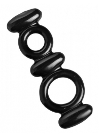 Двойное эрекционное кольцо Dual Stretch To Fit Cock and Ball Ring - XR Brands - в Симферополе купить с доставкой