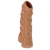Телесная насадка с венками и открытой головкой Nude Sleeve M - 12 см. - KOKOS - в Симферополе купить с доставкой