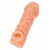 Телесная закрытая насадка с венками Cock Sleeve Size L - 17,6 см. - KOKOS - в Симферополе купить с доставкой
