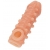 Телесная закрытая насадка с шариками Cock Sleeve Size L - 17,6 см. - KOKOS - в Симферополе купить с доставкой