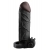 Чёрная вибронасадка с кольцом Vibrating Real Feel 2 Extension - 16 см. - Pipedream - в Симферополе купить с доставкой