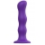 Фиолетовая насадка Strap-On-Me Dildo Geisha Balls size M - Strap-on-me - купить с доставкой в Симферополе