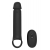 Черная насадка-удлинитель с вибрацией Vibrating Extender With Remote - Dream Toys - в Симферополе купить с доставкой