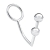 Кольцо на пенис с анальным стимулятором Two Bead Stainless Steel Anal Hook   Cock Ring - BlueLine - в Симферополе купить с доставкой