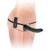 Черный страпон с вагинальной пробкой Deluxe Vibrating Penetrix Strap-On - 19 см. - Pipedream - купить с доставкой в Симферополе
