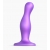 Фиолетовая насадка Strap-On-Me Dildo Plug Curvy size M - Strap-on-me - купить с доставкой в Симферополе
