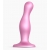 Розовая насадка Strap-On-Me Dildo Plug Curvy size M - Strap-on-me - купить с доставкой в Симферополе