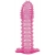 Гелевая розовая насадка с шипами - 12 см. - Toyfa Basic - в Симферополе купить с доставкой