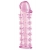 Гелевая розовая насадка на фаллос с шипами - 12 см. - Toyfa Basic - в Симферополе купить с доставкой