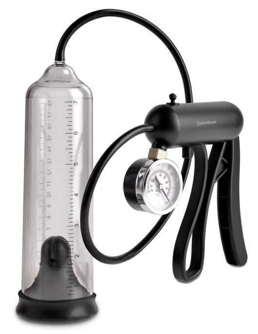 Вакуумная мужская помпа с датчиком давления Pro-Gauge Power Pump - Pipedream - в Симферополе купить с доставкой