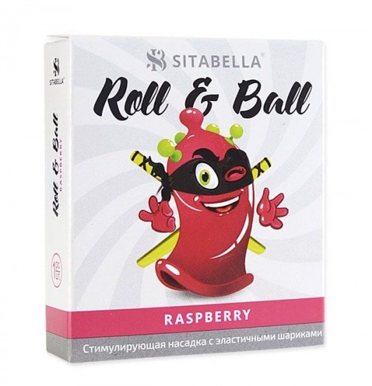 Стимулирующий презерватив-насадка Roll   Ball Raspberry - Sitabella - купить с доставкой в Симферополе