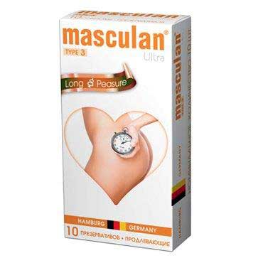 Розовые презервативы Masculan Ultra Long Pleasure с колечками, пупырышками и продлевающим эффектом - 10 шт. - Masculan - купить с доставкой в Симферополе