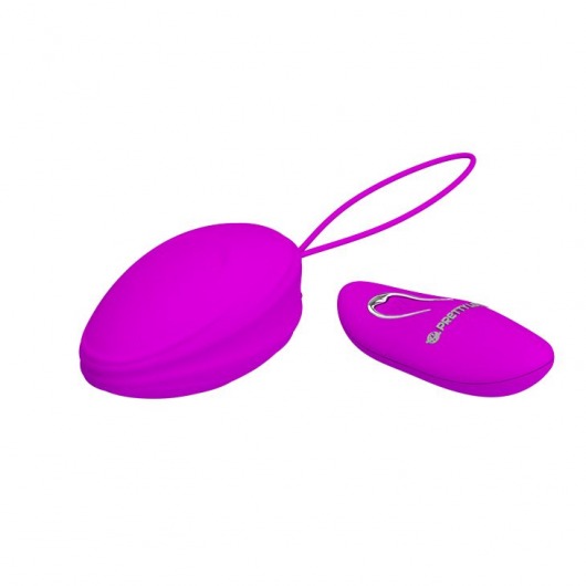 Лиловое виброяйцо Hyper EGG с пультом ДУ и силиконовой оболочкой - Baile