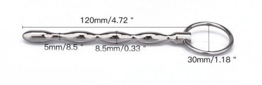 Металлический уретральный плаг с кольцом - Notabu - купить с доставкой в Симферополе