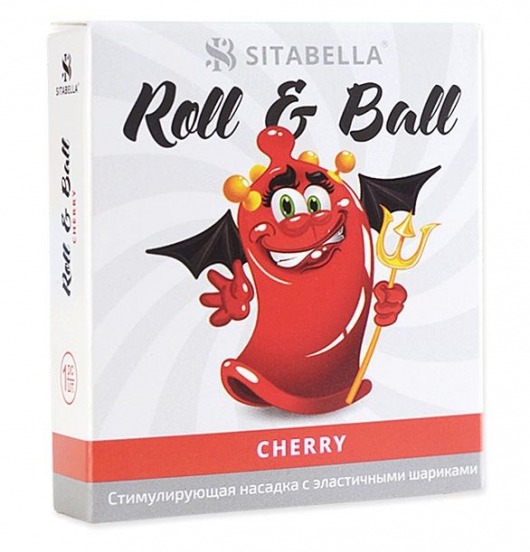 Стимулирующий презерватив-насадка Roll   Ball Cherry - Sitabella - купить с доставкой в Симферополе