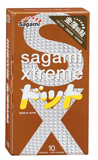 Презервативы Sagami Xtreme FEEL UP с точечной текстурой и линиями прилегания - 10 шт. - Sagami - купить с доставкой в Симферополе