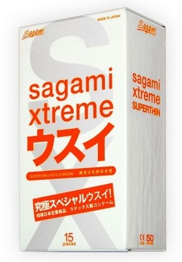 Ультратонкие презервативы Sagami Xtreme SUPERTHIN - 15 шт. - Sagami - купить с доставкой в Симферополе