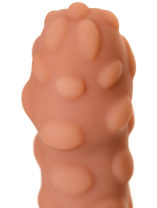 Телесная реалистичная насадка KOKOS Extreme Sleeve 11 с дополнительной стимуляцией - 12,7 см. - KOKOS - в Симферополе купить с доставкой