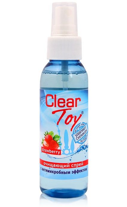 Очищающий спрей для игрушек CLEAR TOY Strawberry - 100 мл. - Биоритм - купить с доставкой в Симферополе