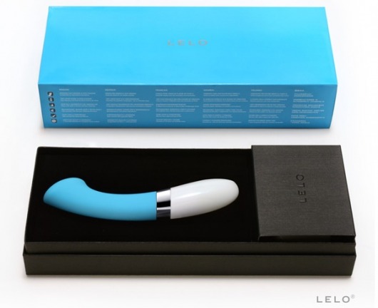 Голубой вибромассажёр Gigi 2 Turquoise Blue - Lelo