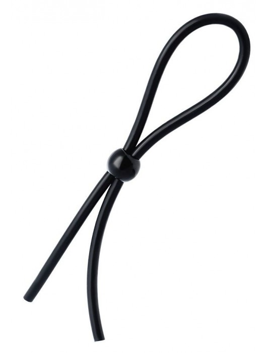 Черное лассо на пенис с одной бусиной - A-toys - в Симферополе купить с доставкой