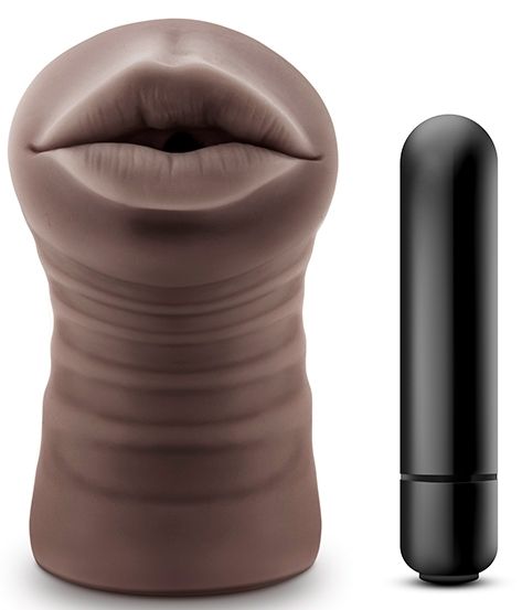 Коричневый мастурбатор-ротик Heather - Blush Novelties - в Симферополе купить с доставкой