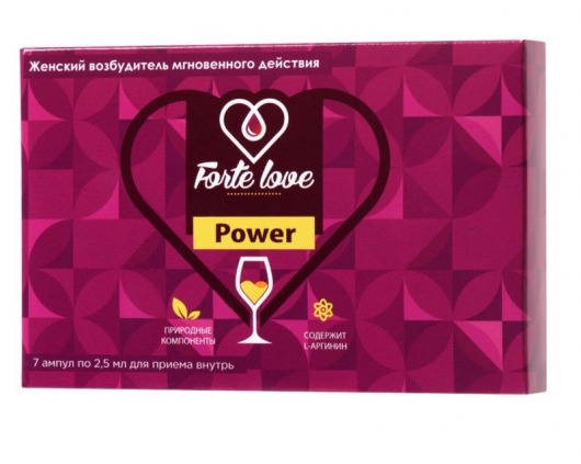 Женский возбудитель мгновенного действия Forte Love Power - 7 ампул (2,5 мл.) - Капиталпродукт - купить с доставкой в Симферополе