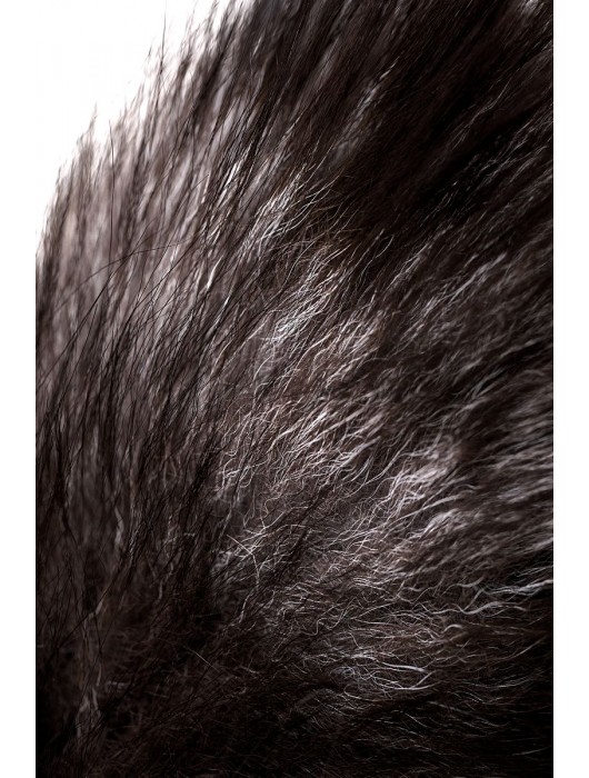 Серебристая металлическая анальная втулка с хвостом чернобурой лисы - размер S - ToyFa - купить с доставкой в Симферополе