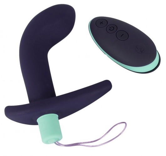 Темно-фиолетовый вибростимулятор простаты с пультом ДУ Remote Controlled Prostate Plug - Orion - в Симферополе купить с доставкой