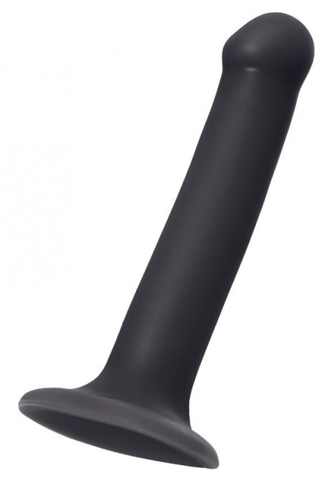 Черный фаллос на присоске Silicone Bendable Dildo M - 18 см. - Strap-on-me - купить с доставкой в Симферополе