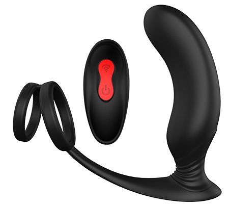 Черный массажер простаты REMOTE P-PLEASER - Dream Toys - в Симферополе купить с доставкой