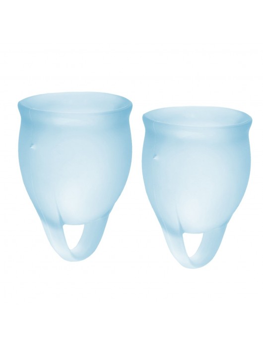 Набор голубых менструальных чаш Feel confident Menstrual Cup - Satisfyer - купить с доставкой в Симферополе