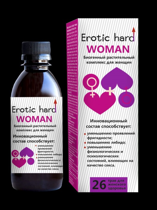 Женский биогенный концентрат для повышения либидо Erotic hard Woman - 250 мл. - Erotic Hard - купить с доставкой в Симферополе