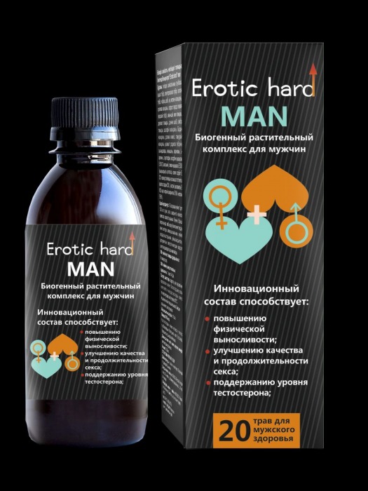 Мужской биогенный концентрат для усиления эрекции Erotic hard Man - 250 мл. - Erotic Hard - купить с доставкой в Симферополе