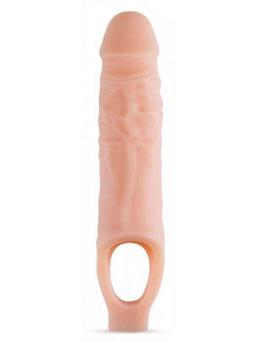 Телесный реалистичный фаллоудлинитель 9 Inch Silicone Cock Sheath Penis Extender - 22,86 см. - Blush Novelties - в Симферополе купить с доставкой