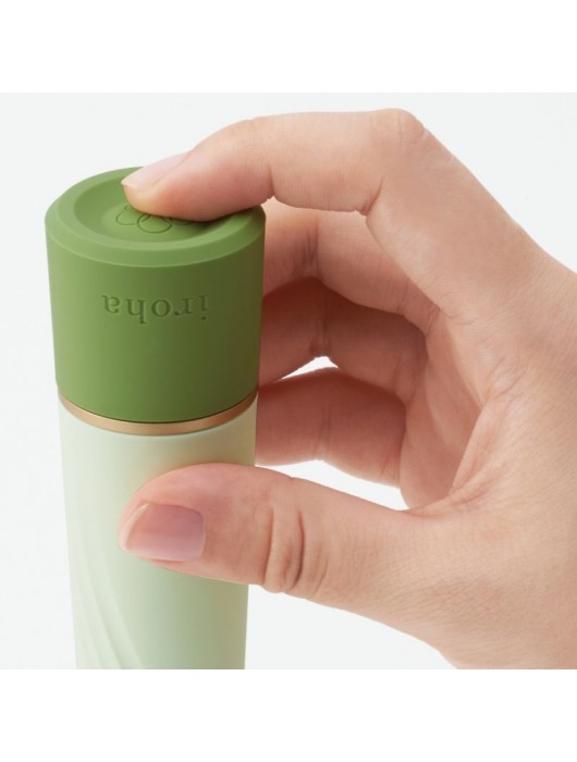 Салатовый вибратор с шаровидной мягкой головкой IROHA Rin+ Hisui - 16 см. - Tenga