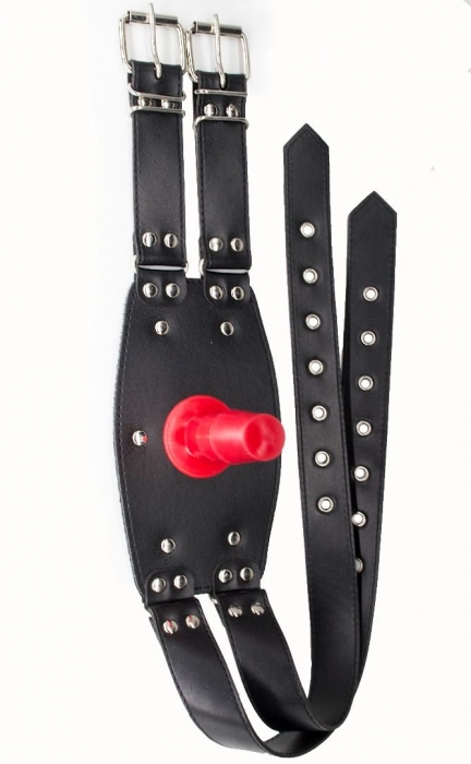 Черный узкий пояс на бедро с телесной насадкой - LOVETOY (А-Полимер) - купить с доставкой в Симферополе