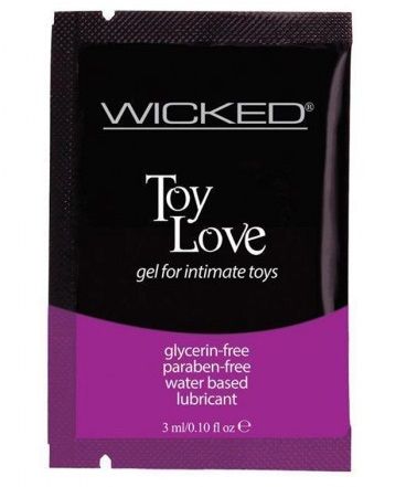 Лубрикант на водной основе для использования с игрушками WICKED Toy Love - 3 мл. - Wicked - купить с доставкой в Симферополе