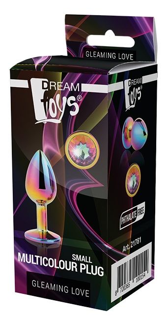 Голографическая анальная втулка с радужным кристаллом - 7,1 см. - Dream Toys - купить с доставкой в Симферополе
