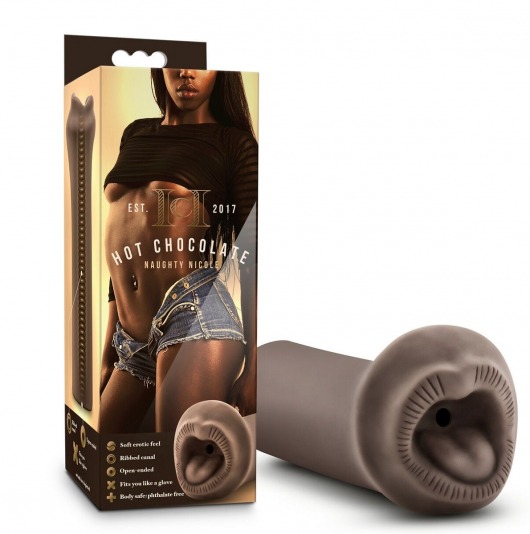 Коричневый мастурбатор-ротик Naughty Nicole - Blush Novelties - в Симферополе купить с доставкой