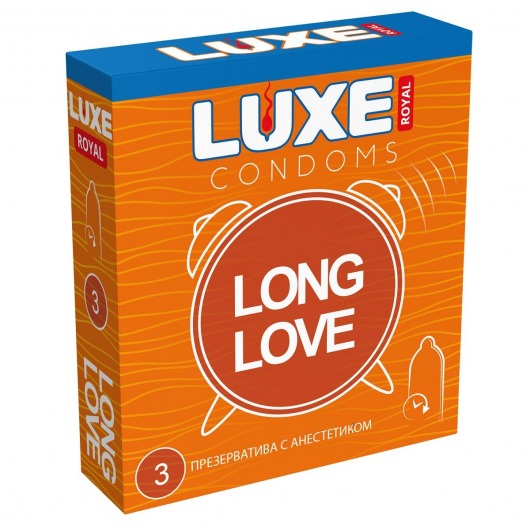 Презервативы с продлевающим эффектом LUXE Royal Long Love - 3 шт. - Luxe - купить с доставкой в Симферополе