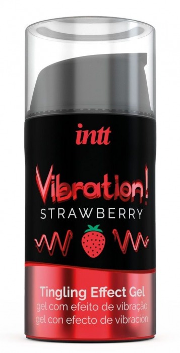 Жидкий интимный гель с эффектом вибрации Vibration! Strawberry - 15 мл. - INTT - купить с доставкой в Симферополе