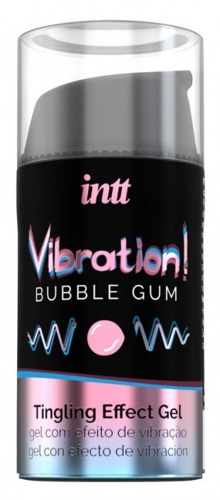 Жидкий интимный гель с эффектом вибрации Vibration! Bubble Gum - 15 мл. - INTT - купить с доставкой в Симферополе